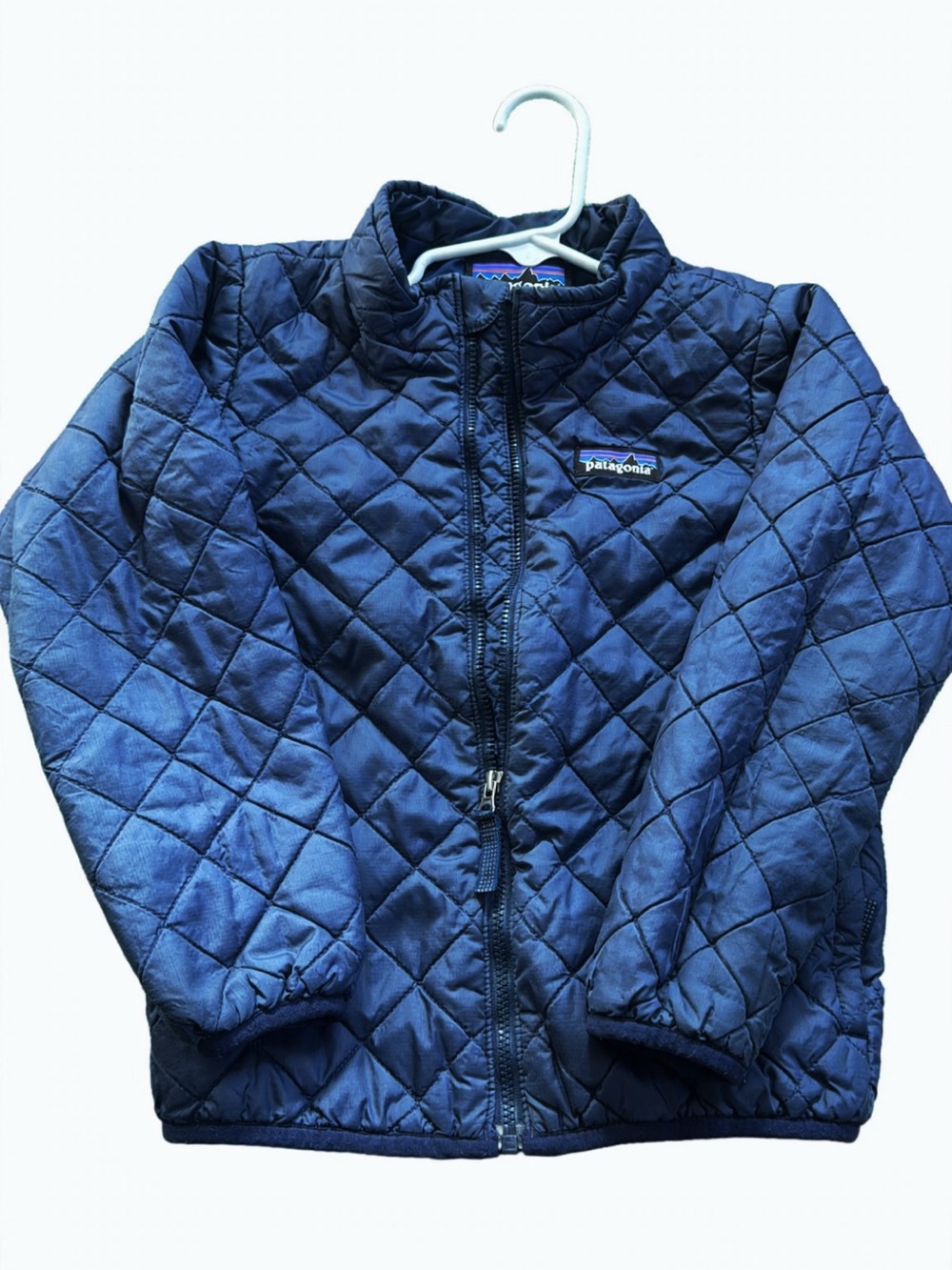 Patagonia Quilted Dark Blue Full-Zip Jacket